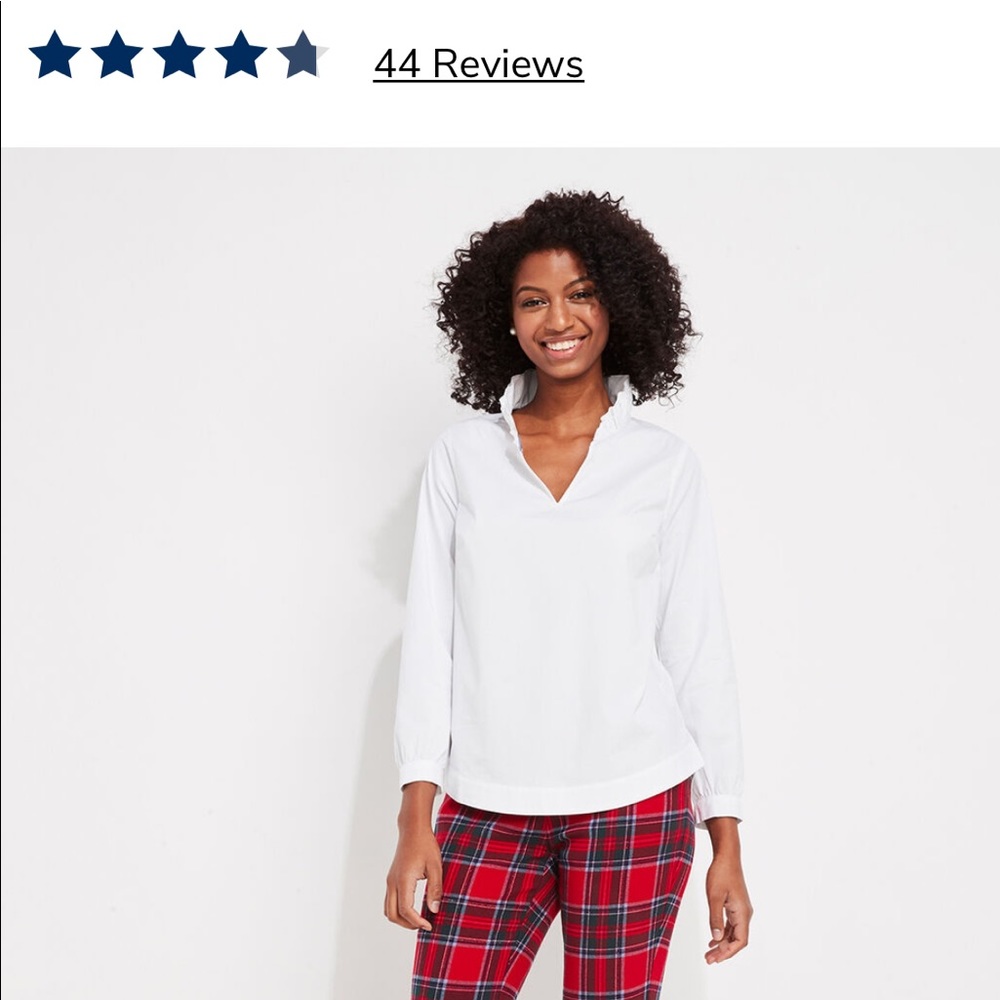 NWT vineyard vines ruffle neck popover